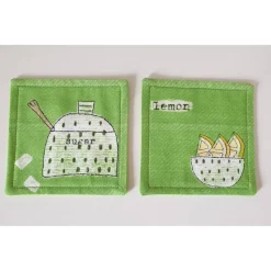 Set mit 2 Untersetzer 