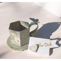 Set Tasse mit Umschlag – Mini Deko Tasse als Gastgeschenk, Geldgeschenk & Tischdeko