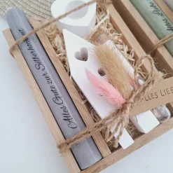 Silberhochzeit Geldgeschenk Silberhochzeitsgeschenk Haus / Lichthaus Kerzenhalter Herz Geschenkset Gutschein Kerzenset S