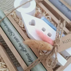 Silberhochzeit Geldgeschenk Silberhochzeitsgeschenk Haus / Lichthaus Kerzenhalter rund Geschenkset Gutschein Kerzenset S