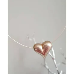 Silberkette mit Herzanhänger, minimalistisch und schlicht