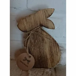 Sitzender Osterhase aus Fichtenholz