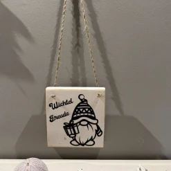 Skandinavisches Holz Türschild Weihnachten 17 x 19 cm – Handgemachte Hygge Deko & Geschenkidee
