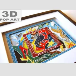 Skorpion Sternzeichen geschenk geburtstag personalisiert mit name geburtsdatum Text 3D pop art Bild gerahmt personalisiertes spirituelles geburtstagsgeschenk