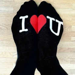 Socke I Love You schwarz / weiss