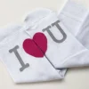 Socke I Love You weiss/rosa