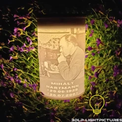 Solar LED Grablicht Personalisiert Wunschfoto 3D-Druck Gedenklicht Trauerbewältigung Geschenk Abschied Beerdigung