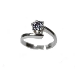 Solitär Ring Silber 925 Zirkonia Silberring ca. 4mm Stein Silberschmuck