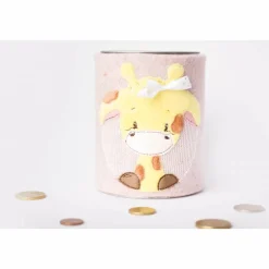 Spardose mit bestickter Filzhülle Giraffe