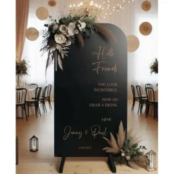 Spiegel Hochzeit Aufkleber, Hochzeitsschild Deko, personalisierte Hochzeit Spiegel Aufkleber, Hochzeits-Empfangsschild,