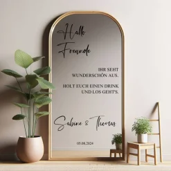 Spiegel Hochzeit Aufkleber, Hochzeitsschild Deko, personalisierte Hochzeit Spiegel Aufkleber, Hochzeits-Empfangsschild,