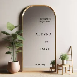 Spiegel Hochzeit Aufkleber, Hochzeitsschild Deko, personalisierte Hochzeit Spiegel Aufkleber, Hochzeits-Empfangsschild,