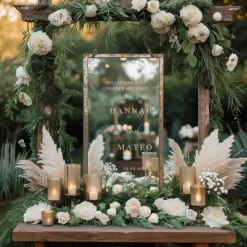 Spiegel Hochzeit Aufkleber, Hochzeitsschild Deko, personalisierte Hochzeit Spiegel Aufkleber, Hochzeits-Empfangsschild,