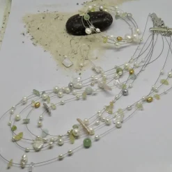 Spiralarmband mit Perlen, Armreif mit Perlen zur Hochzeit, für die beste Freundin