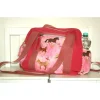Sporttasche Pferdefreunde, rosagrundiger Softshell mit Pferdemotiv, 4 Außenttaschen, 1 Innentasche,  ca. 34x27cm