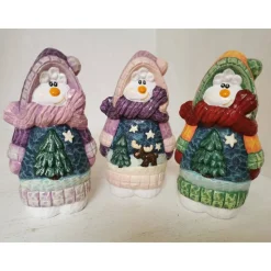 Süsse kleine Schneefrauen aus Keramik