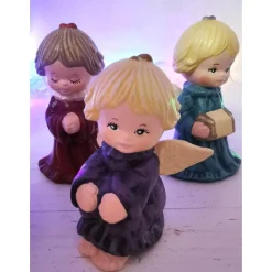 Süsses 8teiliges Engelset aus Keramik