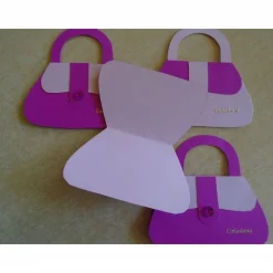 4St Einladungskarten Kindergeburtstag  kleine Handtasche Mädchen Einladungen Grußkarte Einladung Geburtstag Kinder