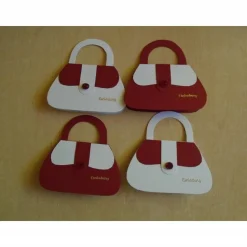 4St Einladungskarten zum Kindergeburtstag kleine Handtasche Mädchen Einladungen Grußkarte Einladung Schopping Geburtstag