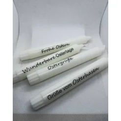 Stabkerze, bedruckt mit Ostersprüchen