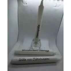 Stabkerze, bedruckt mit Ostersprüchen