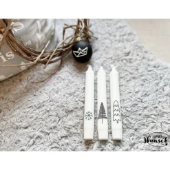 Stabkerzen | Kerzen | individuell | Geschenke | Mitbringsel | Weihnachten | Tannenbaum | Skandi