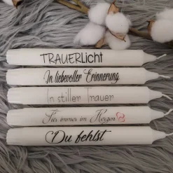 Stabkerzen/ Kerzen / individuell / Geschenke / Mitbringsel Trauer