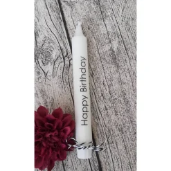 Stabkerzen zum Geburtstag ~ Kerzen " Happy Birthday" ~ Deko Kerze ~ Geburtstagskerze