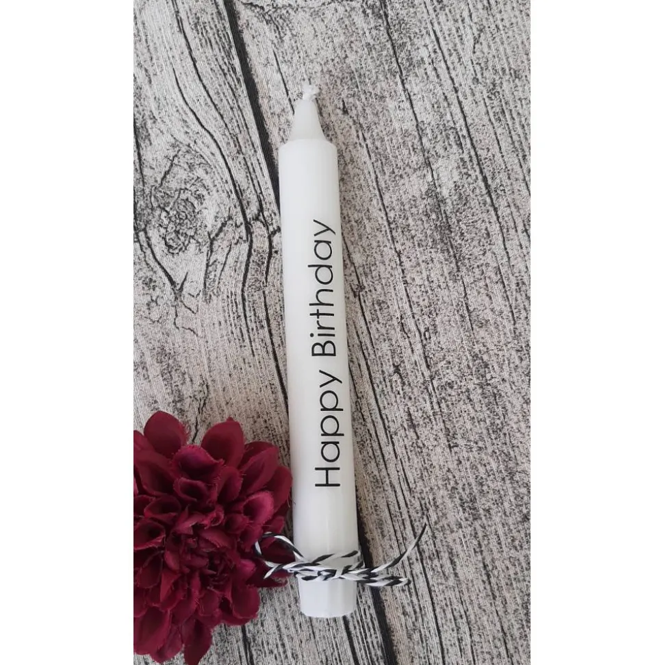 Stabkerzen zum Geburtstag ~ Kerzen " Happy Birthday" ~ Deko Kerze ~ Geburtstagskerze