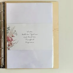 Stammbuch mit Ledereinband, Gravur Liebesbaum, Behördenformat, Familienbuch