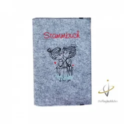 Stammbuch Stammbuchhülle Einband Umschlag für Stammbuch Namensbestickung Kuss Familienbuch