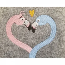 Stammbuch Stammbuchhülle Einband Umschlag für Stammbuch Namensbestickung Flamingos