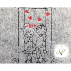 Stammbuch Stammbuchhülle Hochzeitskuss Einband Umschlag für Stammbuch Namensbestickung Familienbuch