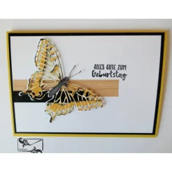 StampinUp! 3D Glückwunschkarte Geburtstagskarte mit Schmetterling Handarbeit UNIKAT
