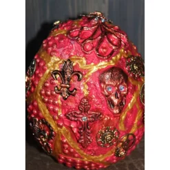 Steampunk Dekoei CROSS & SKULL & OCTOPUS Acrylmalerei auf einem Keramikei Ostergeschenk Künstler-Ei Sammlerstück Unikat