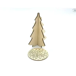 Steck-Tannenbaum aus Holz mit Sternchen (Bastelset)