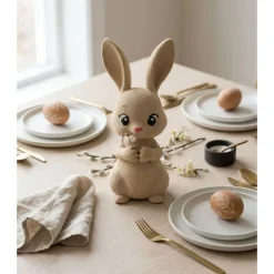 Stehender Hase, Süßer Hase, Osterdeko Minimalistisch, Kleine Ostergeschenke für Erwachsene, Tischdeko Ostern