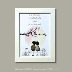 Steinbild Es ist nicht wichtig welchen Weg du gehst – Personalisiertes Geschenk aus Naturstein für Lieblingsmenschen