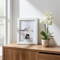 Steinbild Es ist nicht wichtig welchen Weg du gehst – Personalisiertes Geschenk aus Naturstein für Lieblingsmenschen