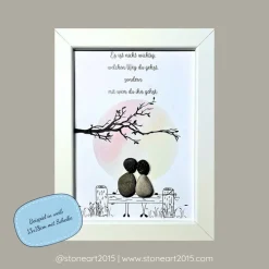 Steinbild Es ist nicht wichtig welchen Weg du gehst – Personalisiertes Geschenk aus Naturstein für Lieblingsmenschen