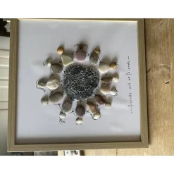 Steinbild Freunde, Geschenk für liebe Menschen, Meer Dekoration