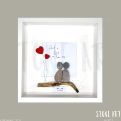 Steinbild Hand in Hand – Personalisiertes Hochzeitsgeschenk, Unikat, Silberhochzeit, Goldene Hochzeit