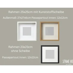 Steinbild Hochzeitstag – Personalisiertes Geschenk zur Silber-, Gold-, Rubin- & Diamanthochzeit