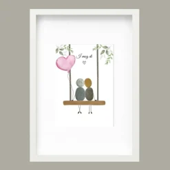 Steinbild „I mog di“ – Handgemachtes Unikat mit bayerischem Spruch als Geschenk