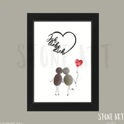 Steinbild „Ich liebe dich“ – personalisiertes Geschenk für Herzensmenschen