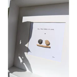 Steinbild klein ALL YOU NEED IS LOVE Hochzeitsgeschenk