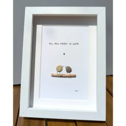 Steinbild klein ALL YOU NEED IS LOVE Hochzeitsgeschenk