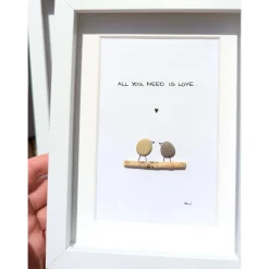 Steinbild klein ALL YOU NEED IS LOVE Hochzeitsgeschenk