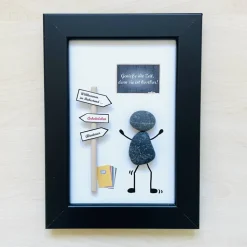 Steinbild Lehrer mit Tafel – Abschiedsgeschenk zum Ruhestand personalisierbar | STB-394