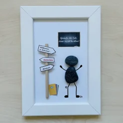 Steinbild Lehrer mit Tafel – Abschiedsgeschenk zum Ruhestand personalisierbar | STB-394